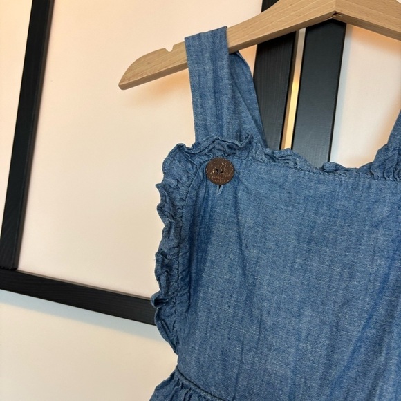 Sage & Lilly Pinafore chambray overalls style dress. Size 3T - Picture 6 of 8